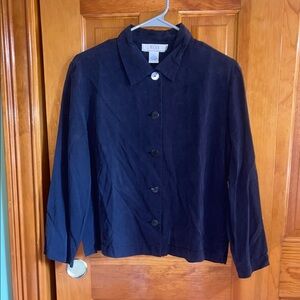 Women's Black Button Up